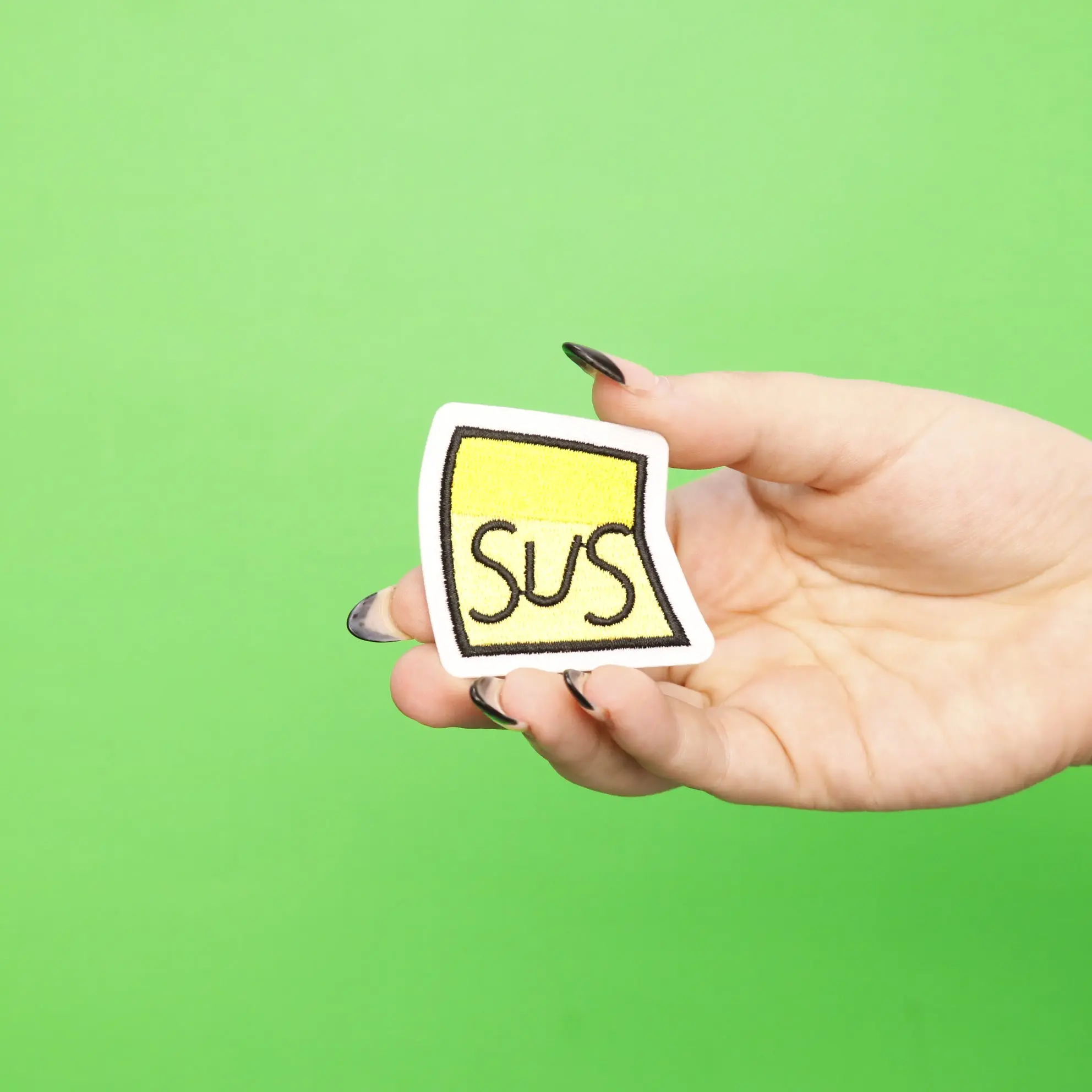 SUS Sticky Note Embroidered Iron On Patch - Image 2