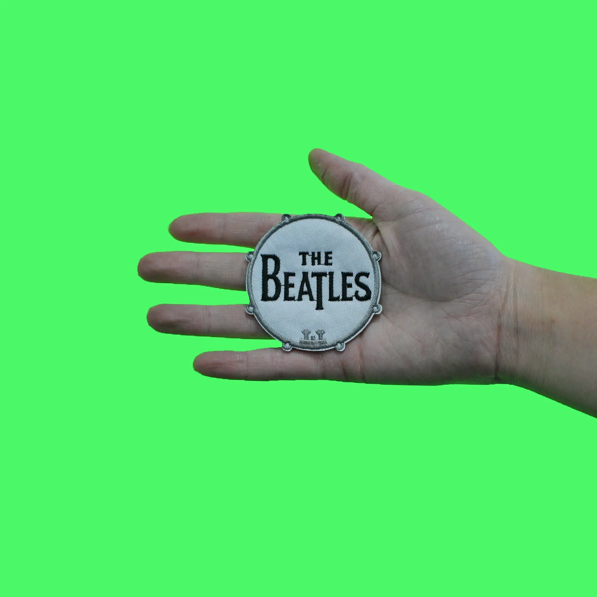 The Beatles Drum Logo Patch Iconic Rock Band Embroidered Iron On - Image 2
