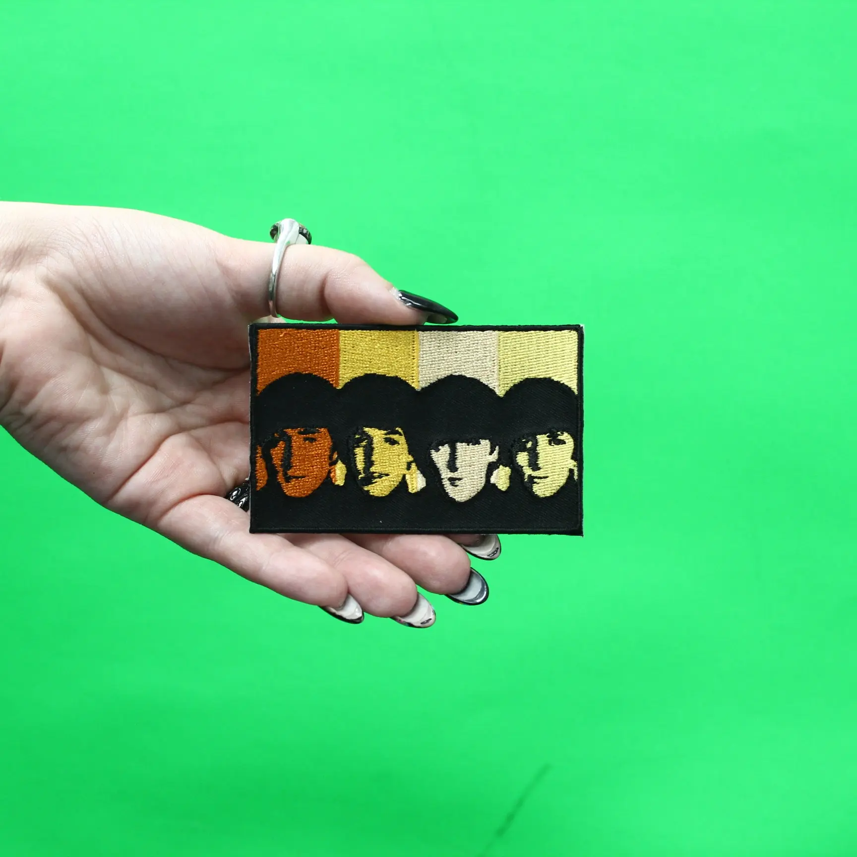 The Beatles Member Faces Patch Iconic Rock Band Embroidered Iron On - Image 2