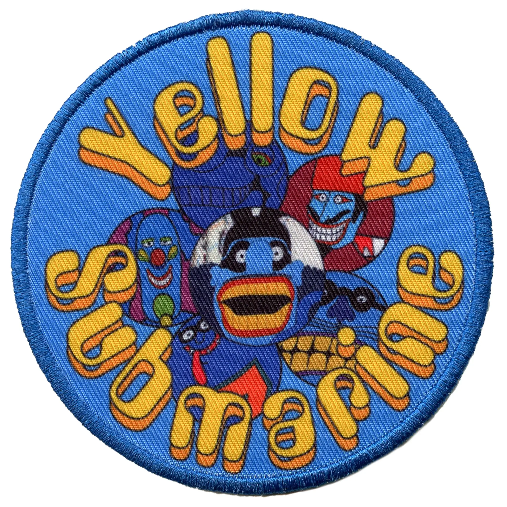 The Beatles Yellow Submarine Patch Baddies Circle Cover Sublimated Embroidered Iron On