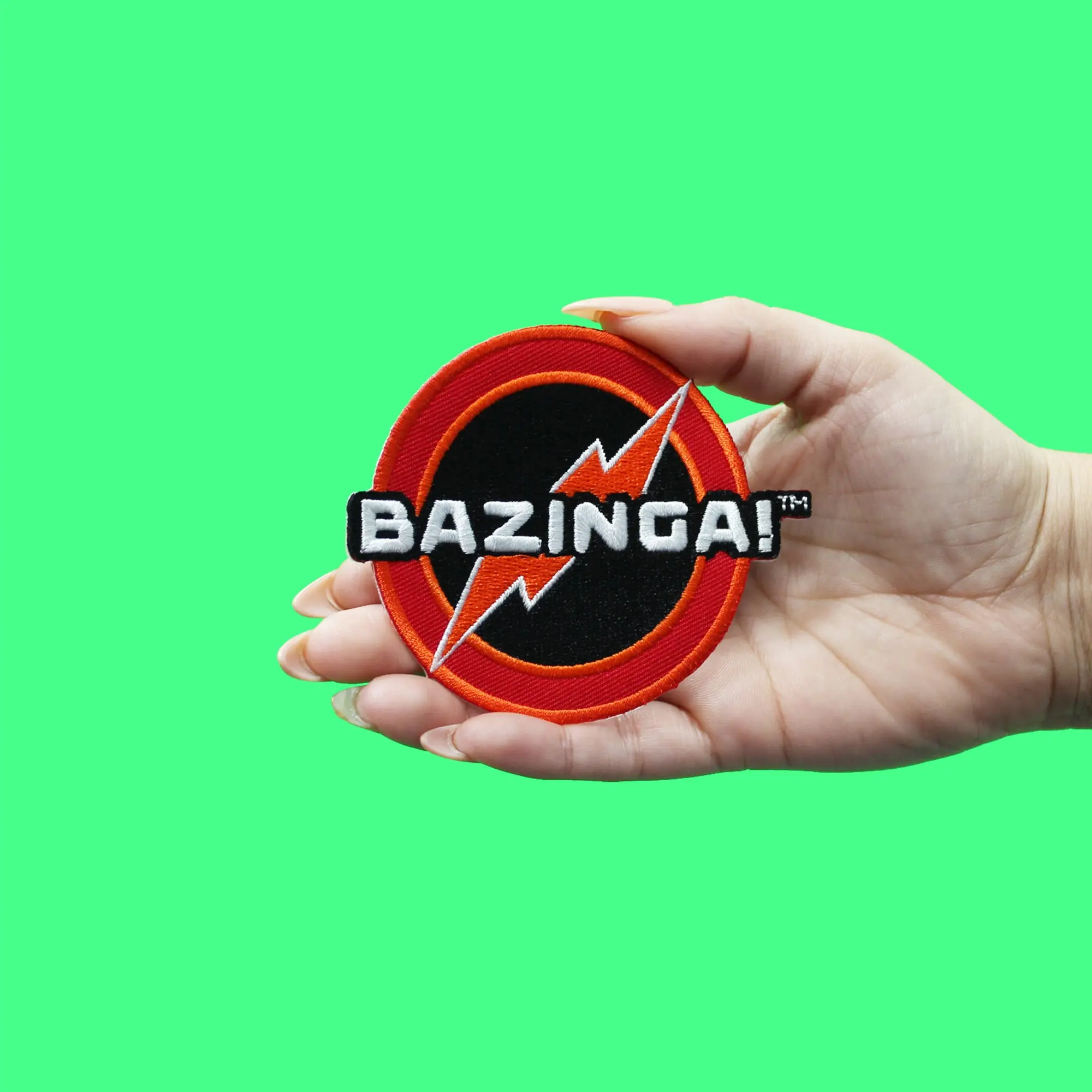 The Big Bang Theory "Bazinga" Embroidered Iron On Patch - Image 3