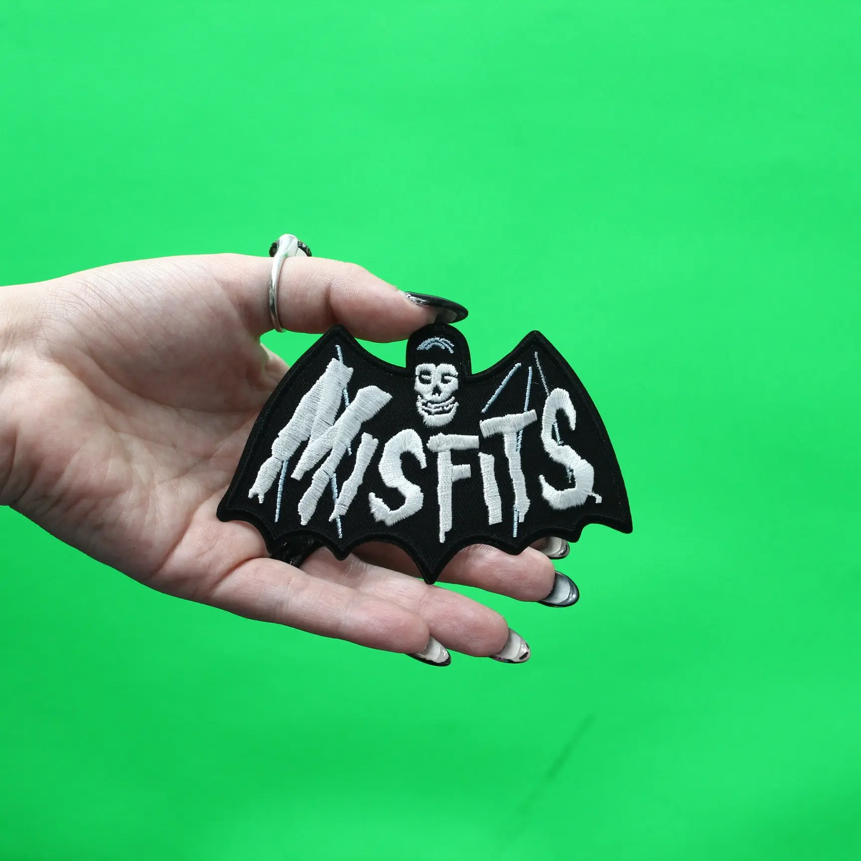 The Misfits Patch Skeleton Bat Logo Embroidered Iron On - Image 2