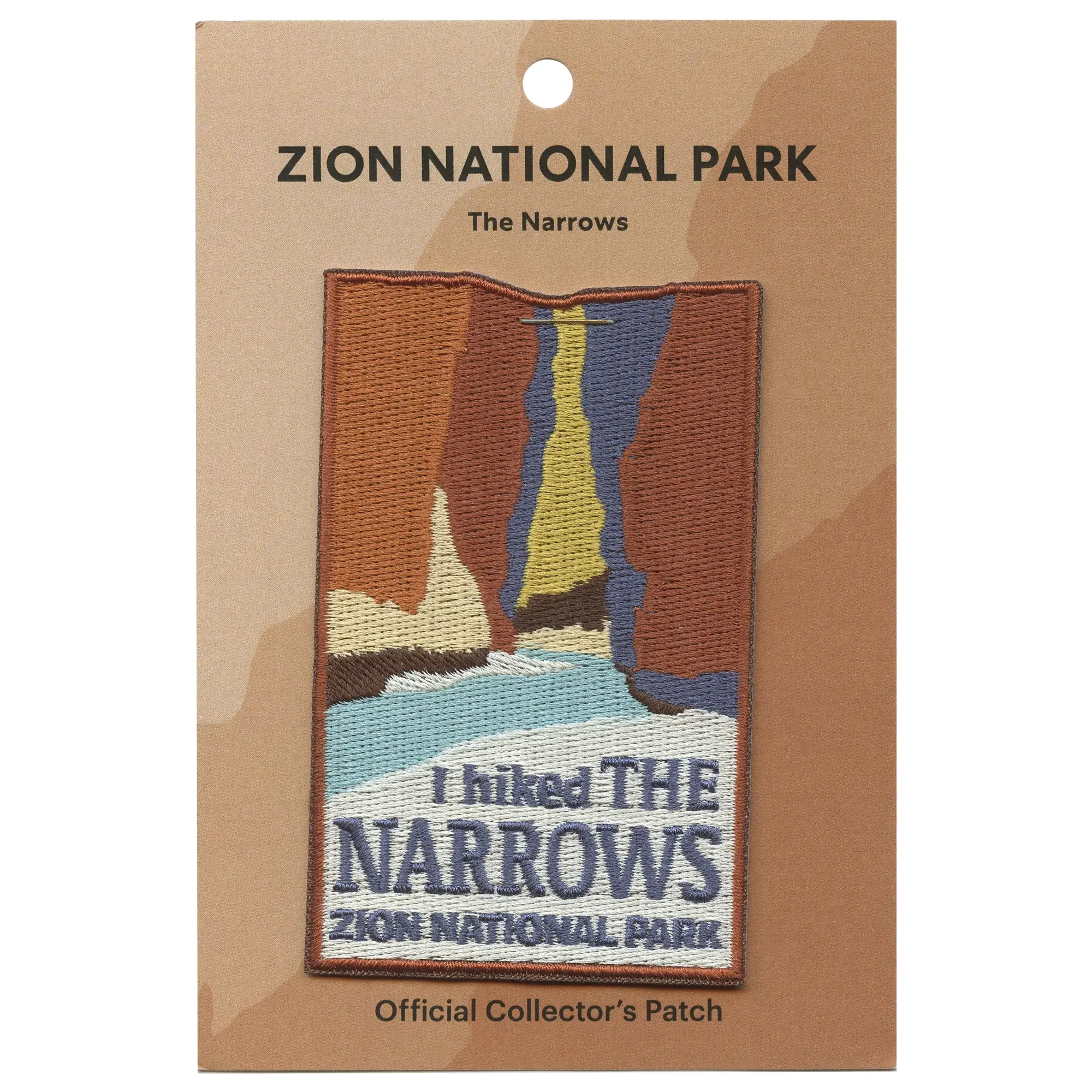 Zion National Park Travel Patch I Hiked The Narrows Badge Embroidered Iron On - Image 2