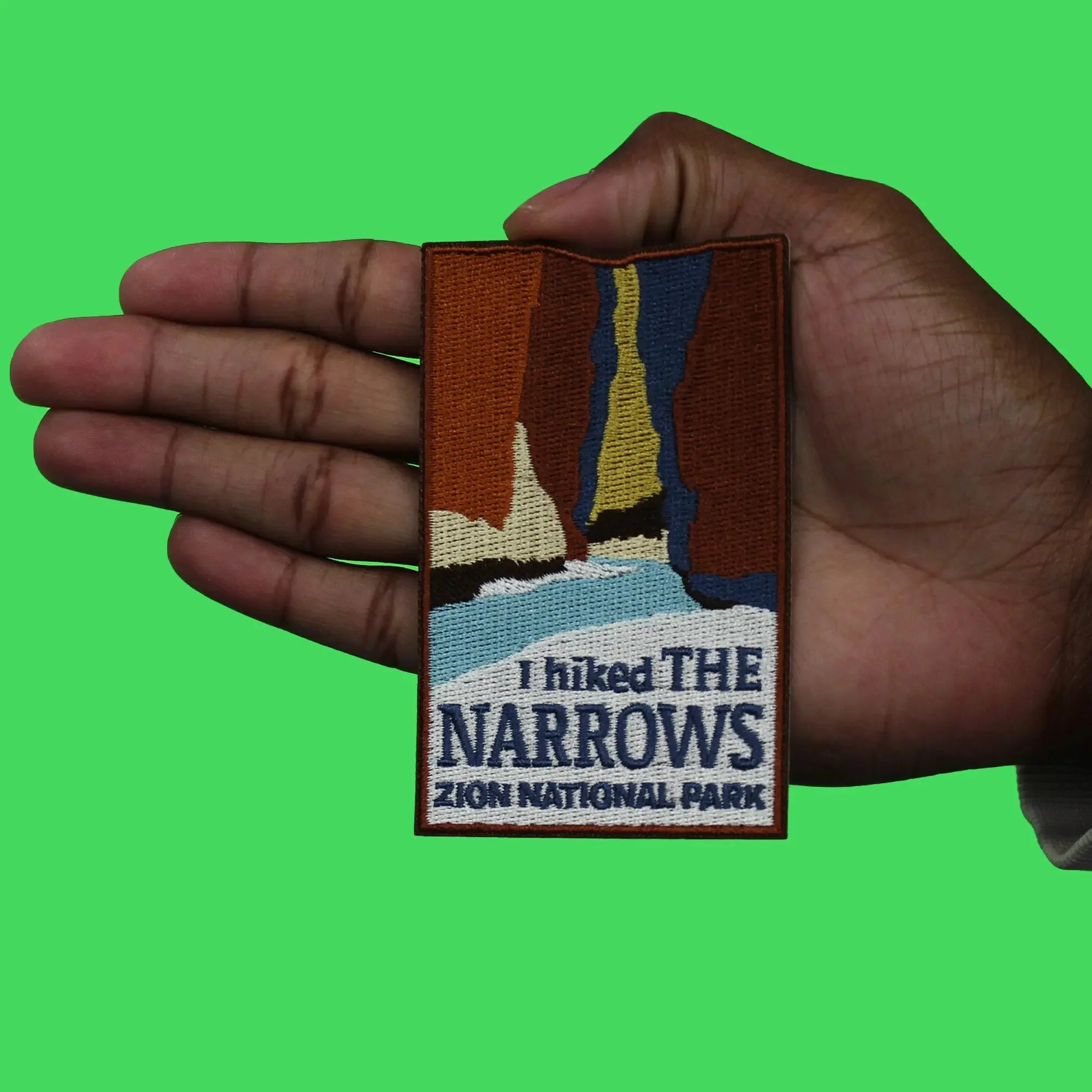 Zion National Park Travel Patch I Hiked The Narrows Badge Embroidered Iron On - Image 3