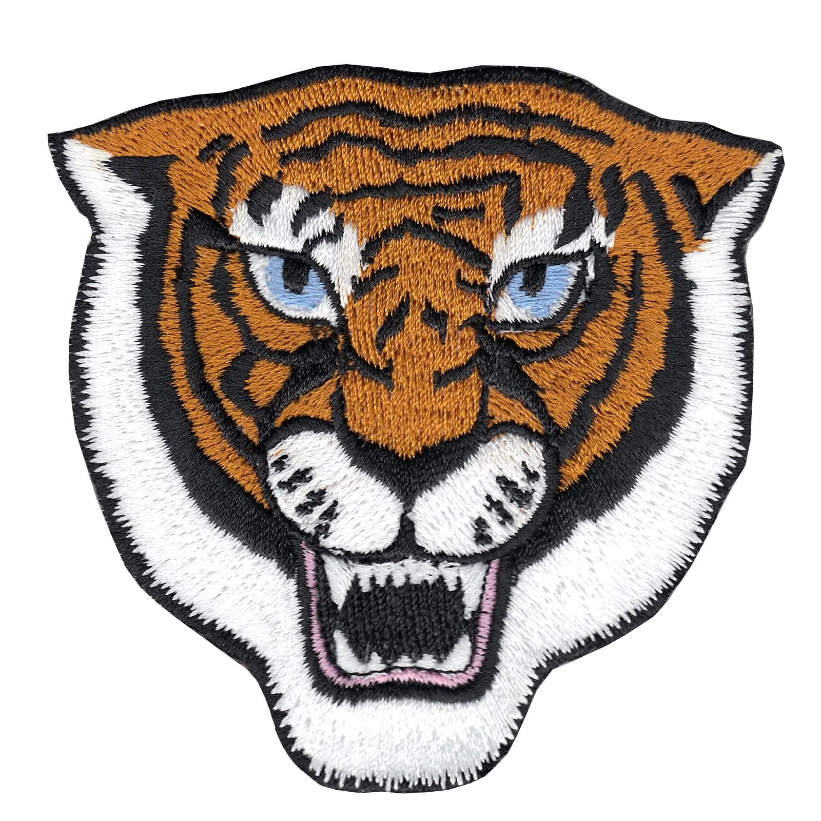 Tiger Head Embroidered Iron On Patch - Image 2