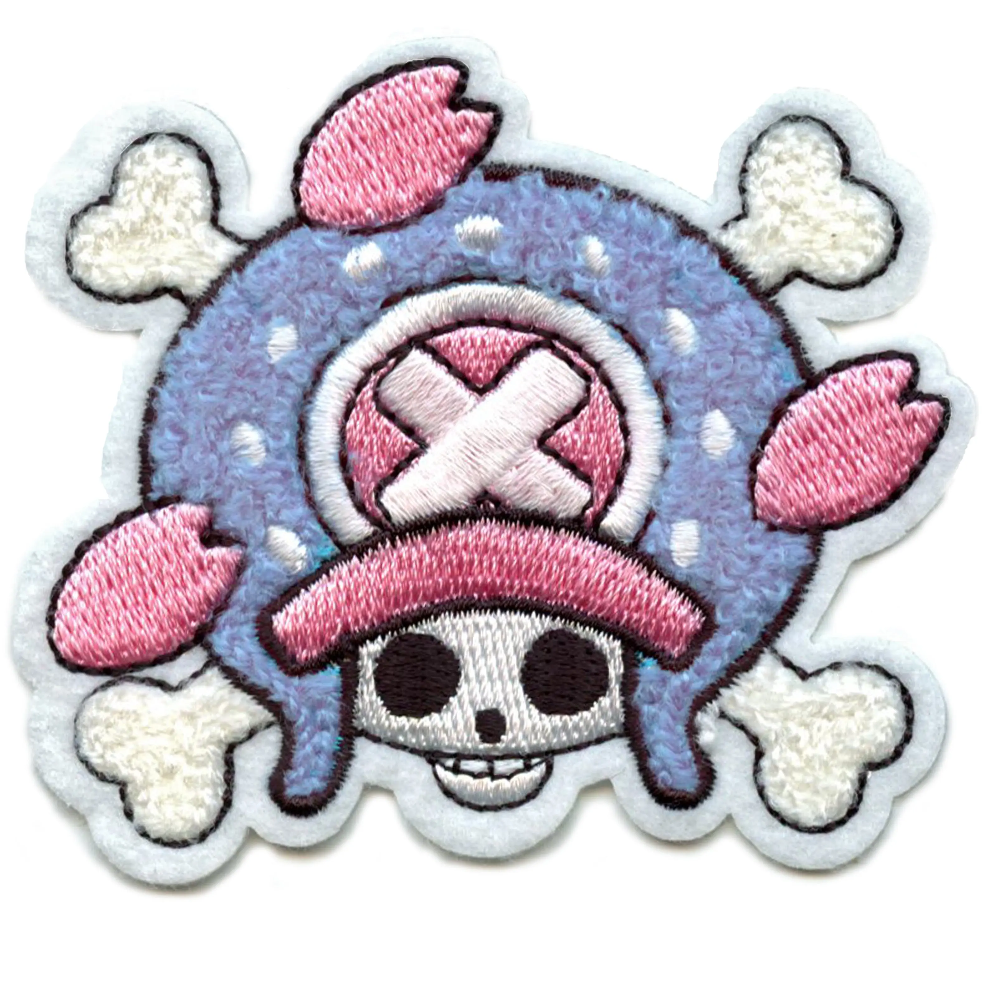 Tony Tony Chopper Jolly Roger Patch Courageous Cute Reindeer Doctor Skull Anime Embroidered Iron On