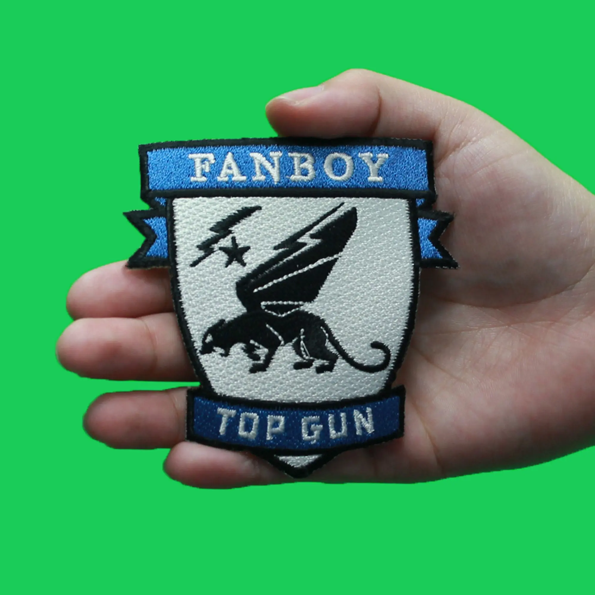 Top Gun Maverick Fanboy Badge Patch Classic Pilot Shield Embroidered Iron On - Image 2