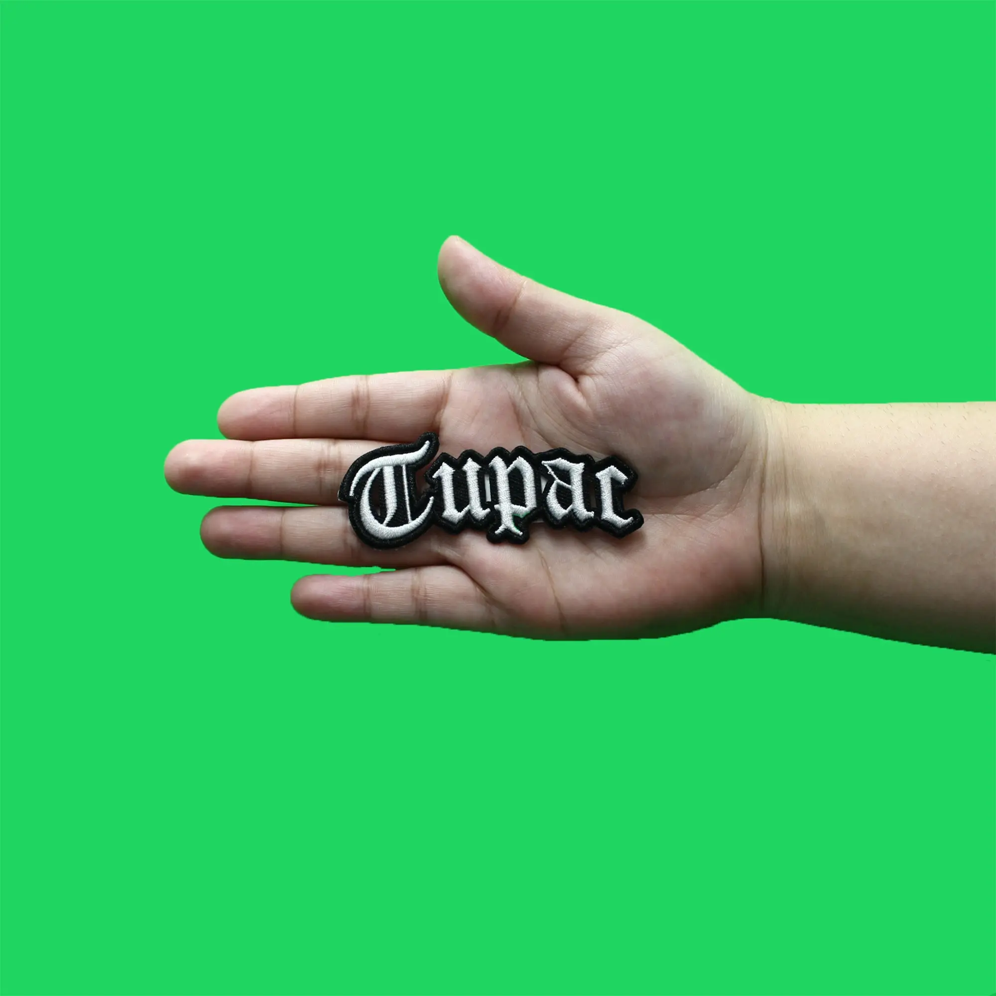 Tupac Shakur Old English Logo Patch 2pac West Coast Rapper Embroidered Iron On - Image 2