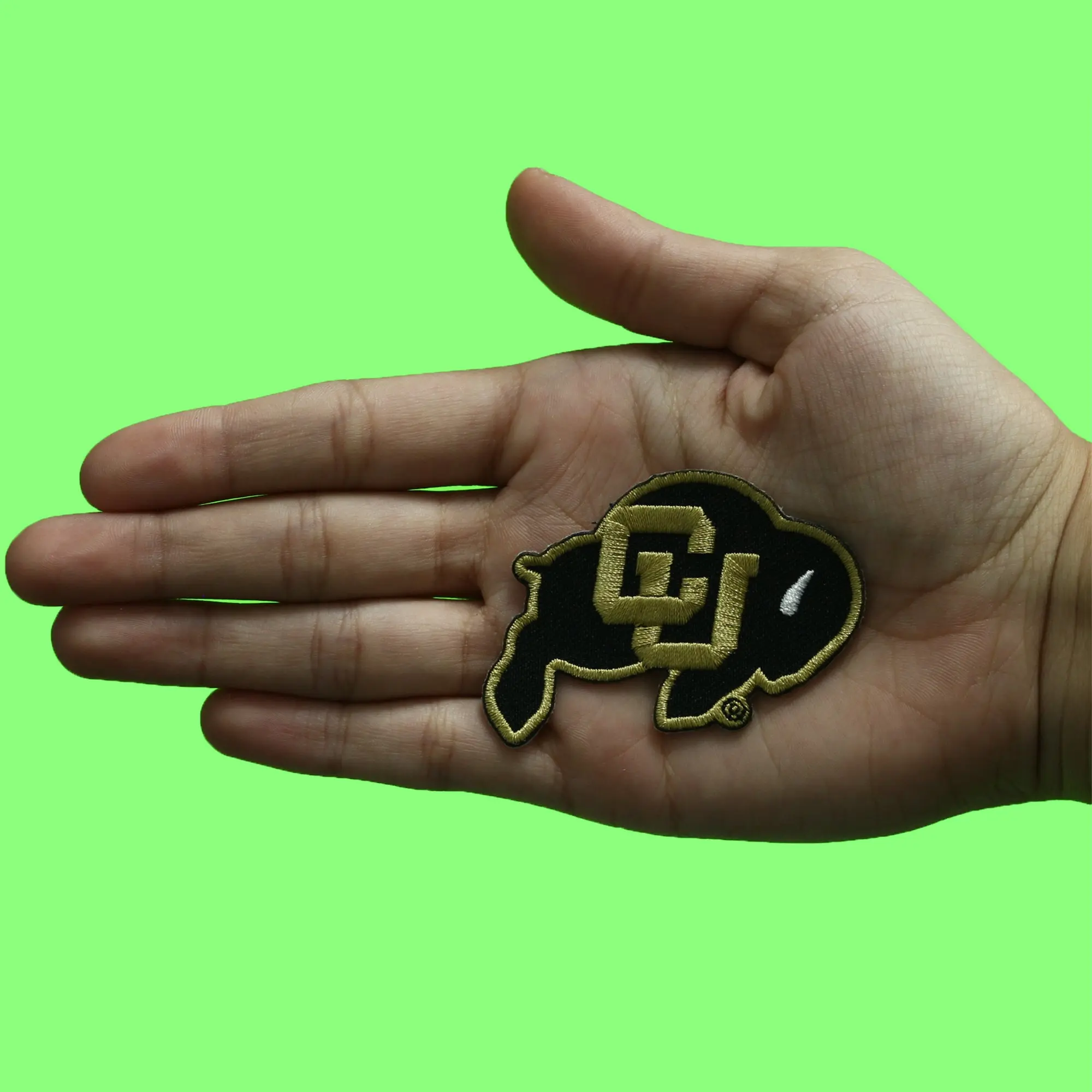 University Of Colorado Patch Football Bison Logo Embroidered Iron On Small - Image 2