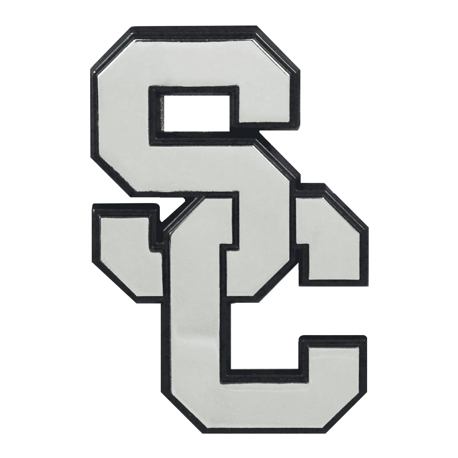 USC Trojans Premium Solid Metal Chrome Plated Car Auto Emblem