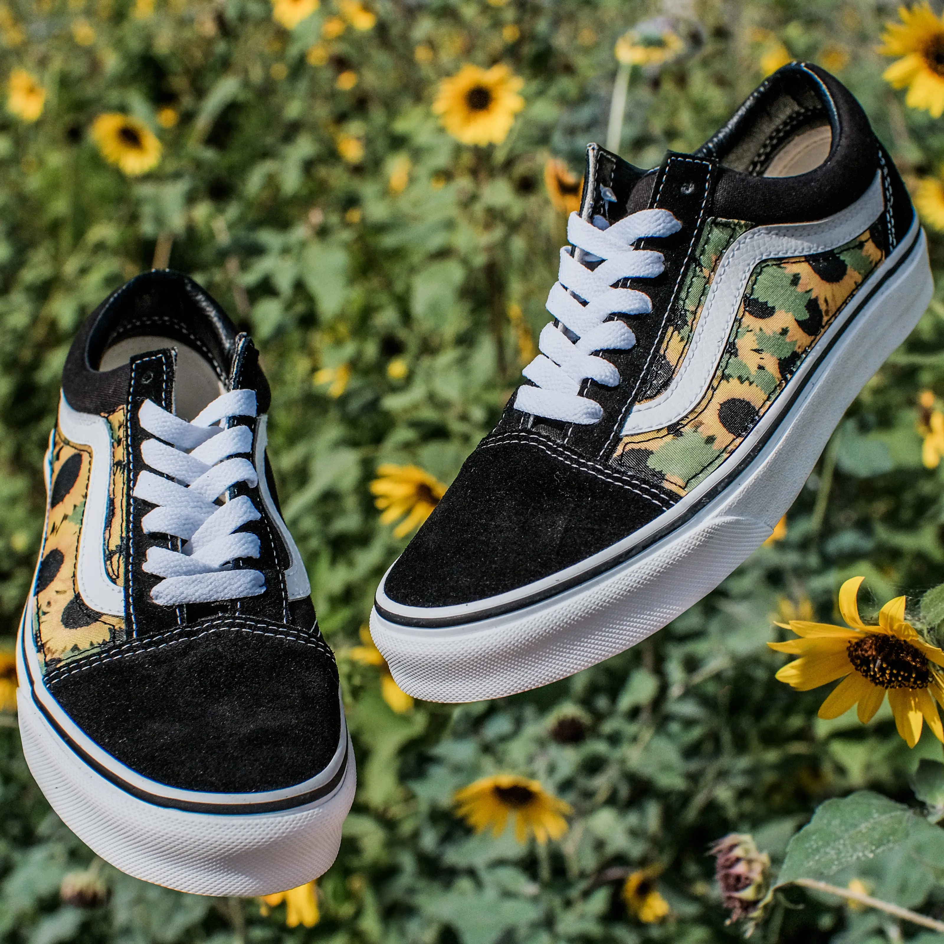 Vans Old Skool x Sunflower Custom Handmade Shoes By Patch Collection - Image 2