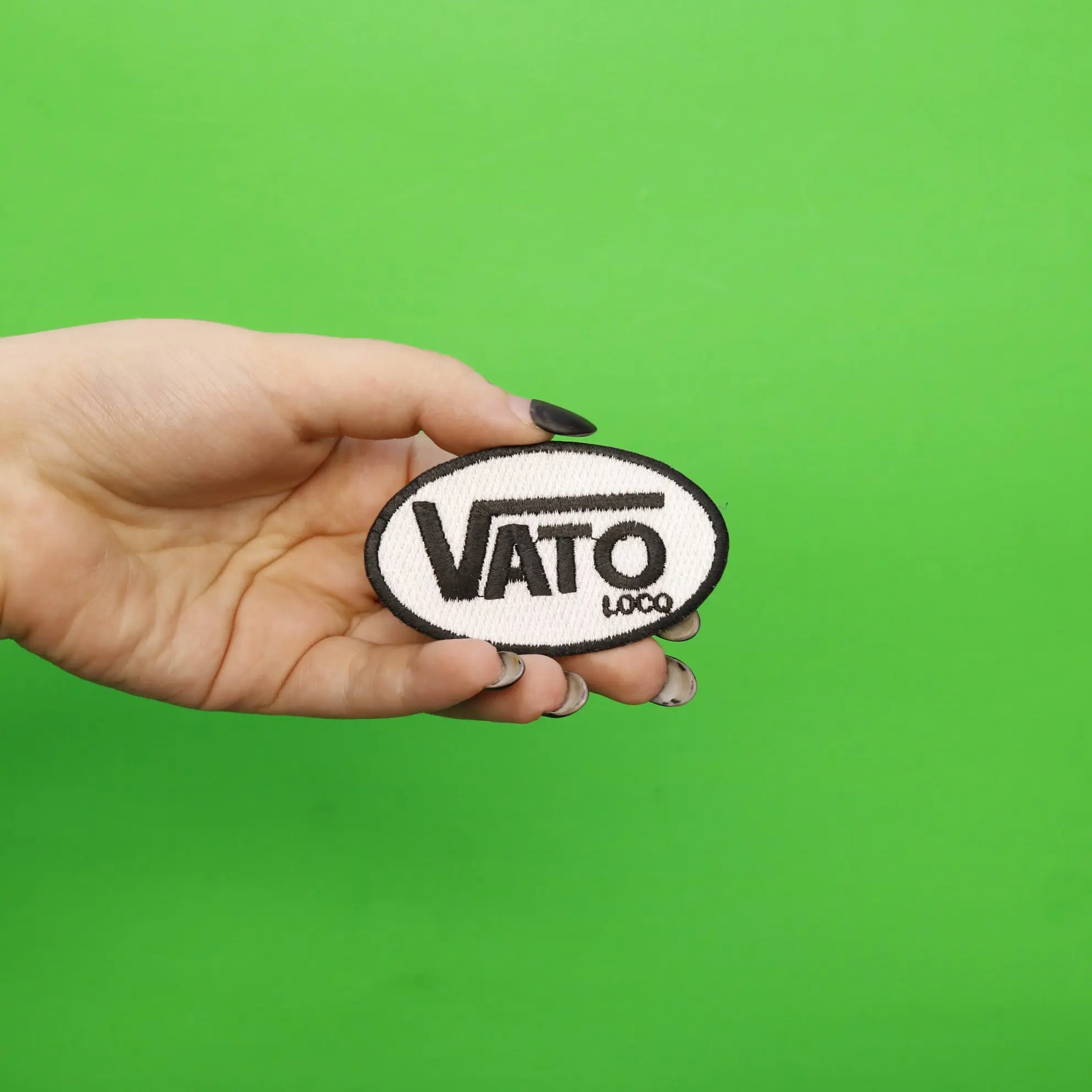 Vato Loco Brand Parody Embroidered Iron On Patch - Image 2