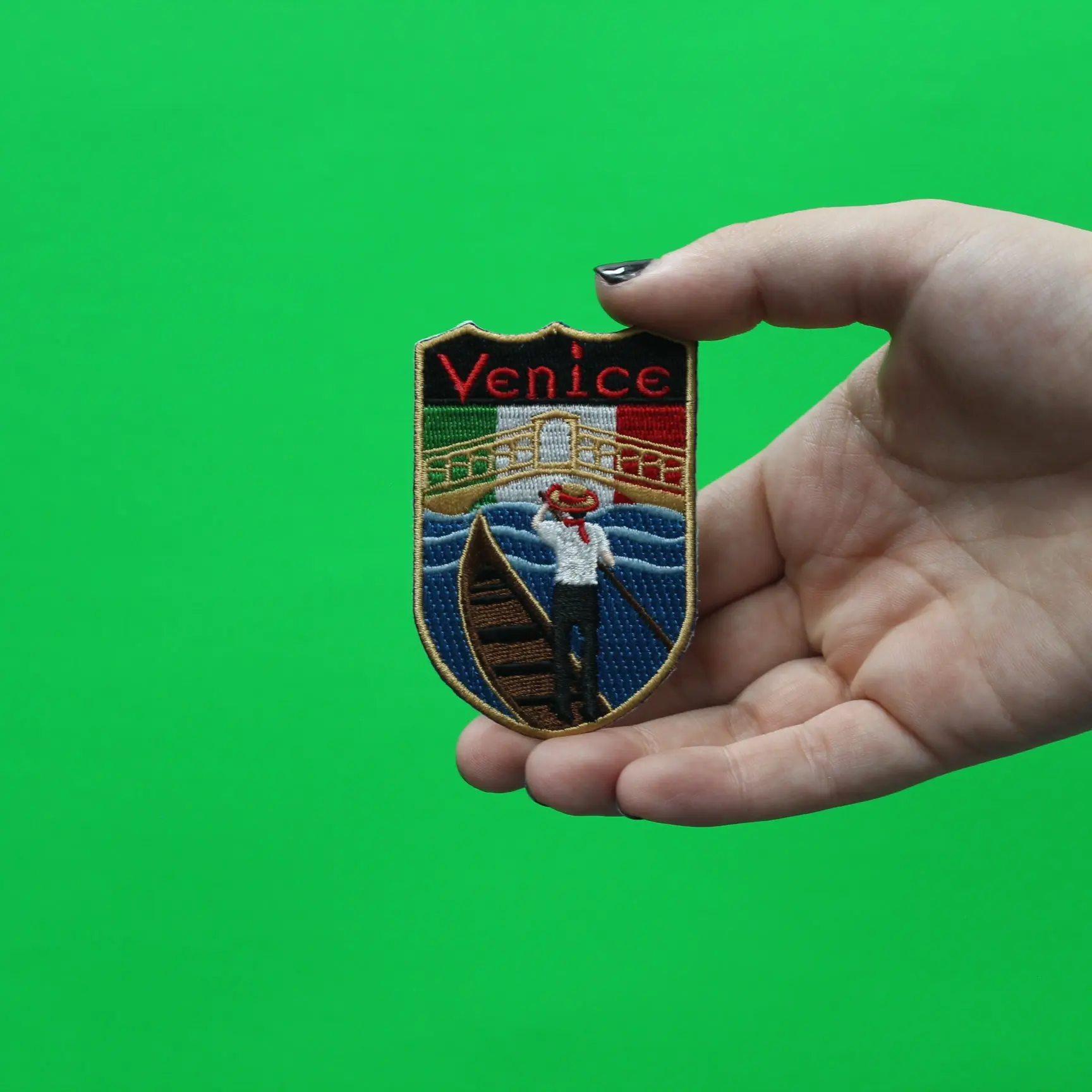 Venice Italy Shield Embroidered Iron On Patch - Image 2