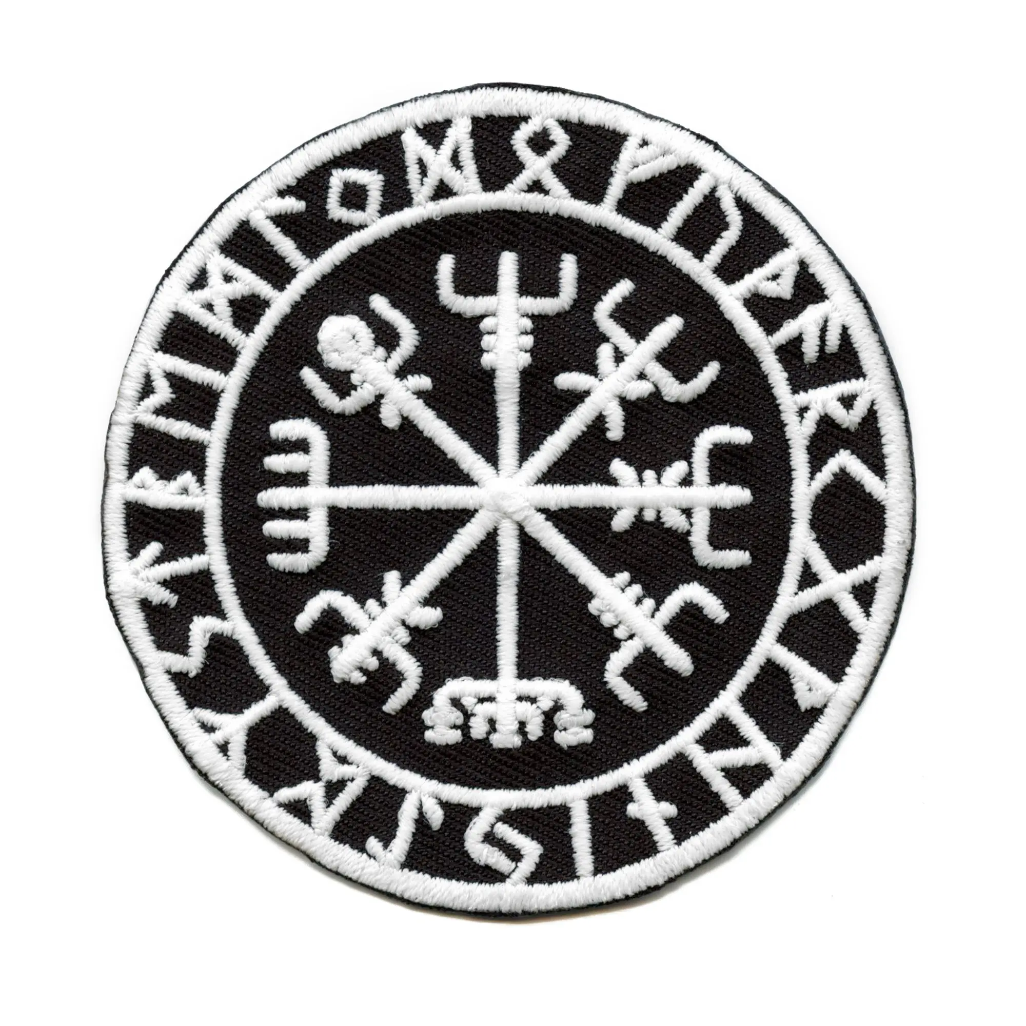Viking Compass Glow In The Dark Iron On Patch