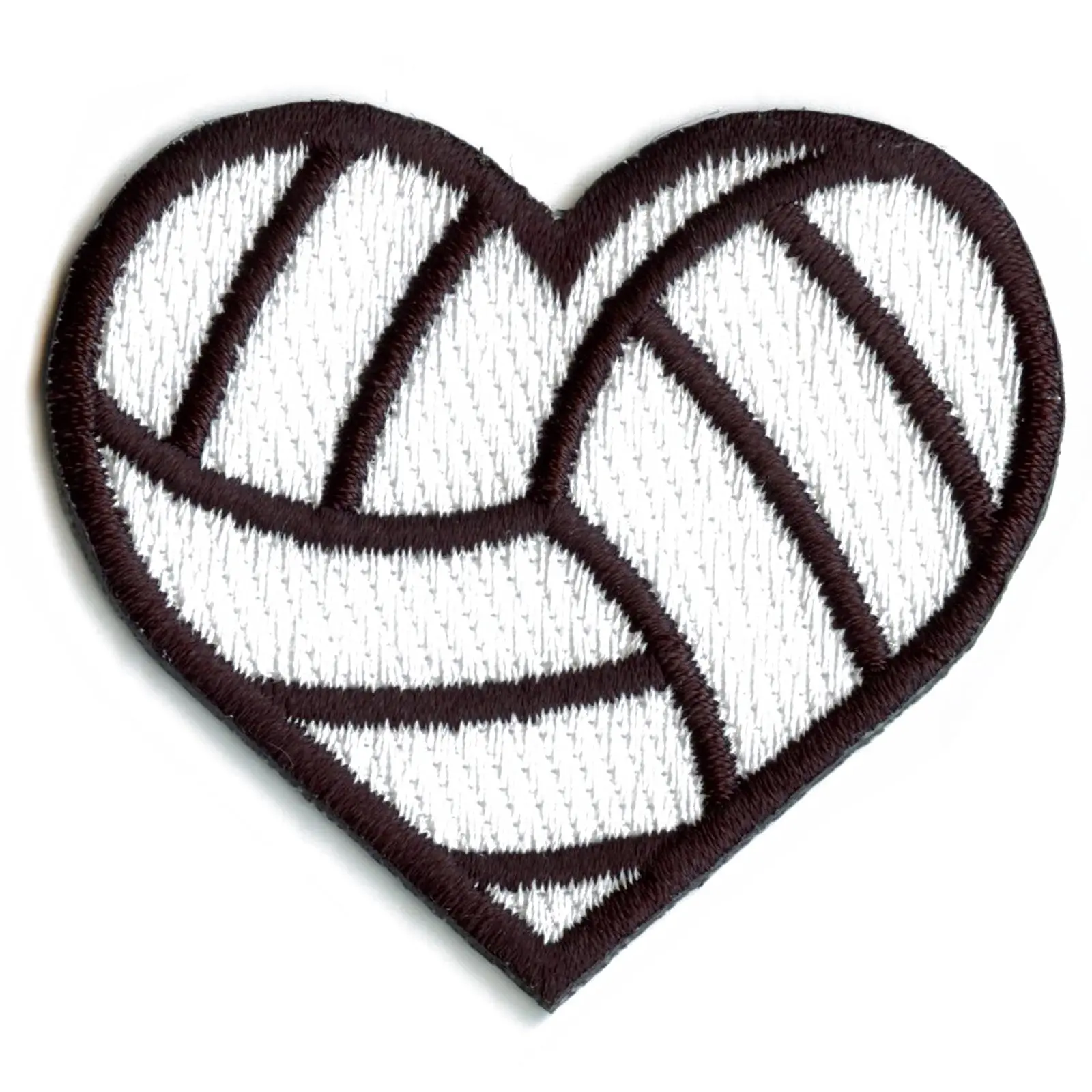 Volleyball Heart Embroidered Iron On Patch