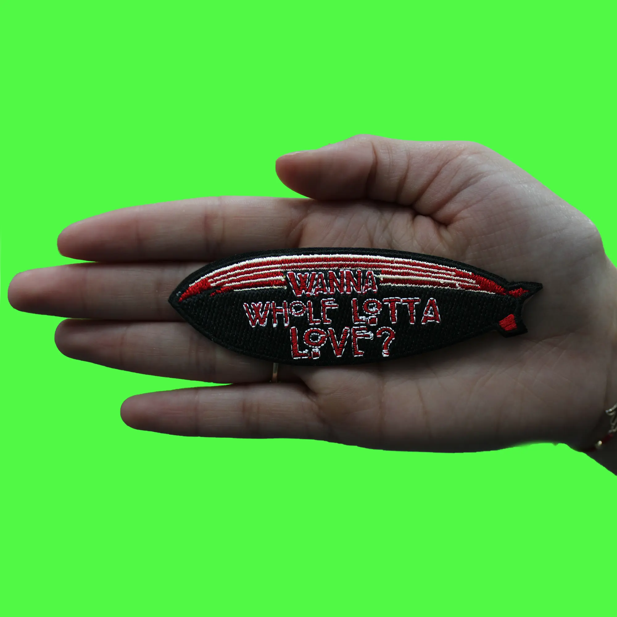 Wanna Whole Lotta Love? Patch Rock Metal Band Embroidered Iron On - Image 2