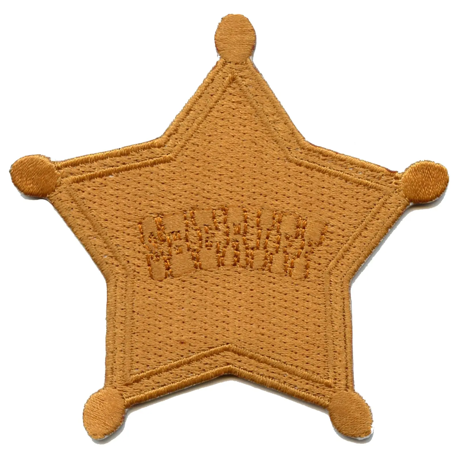 Western Sheriff Star Badge Embroidered Iron On Patch