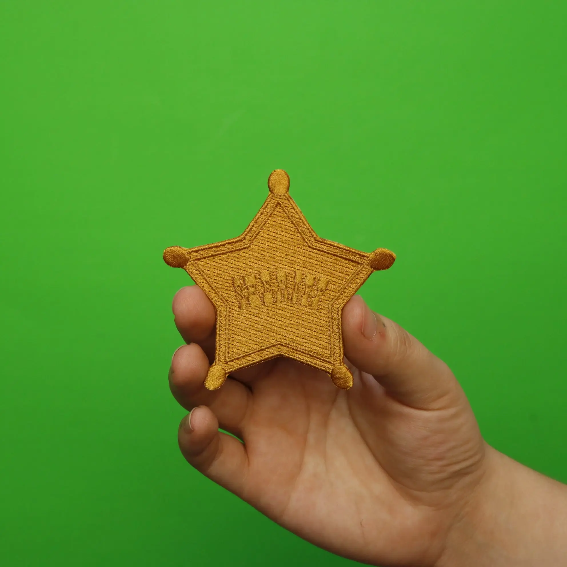 Western Sheriff Star Badge Embroidered Iron On Patch - Image 2