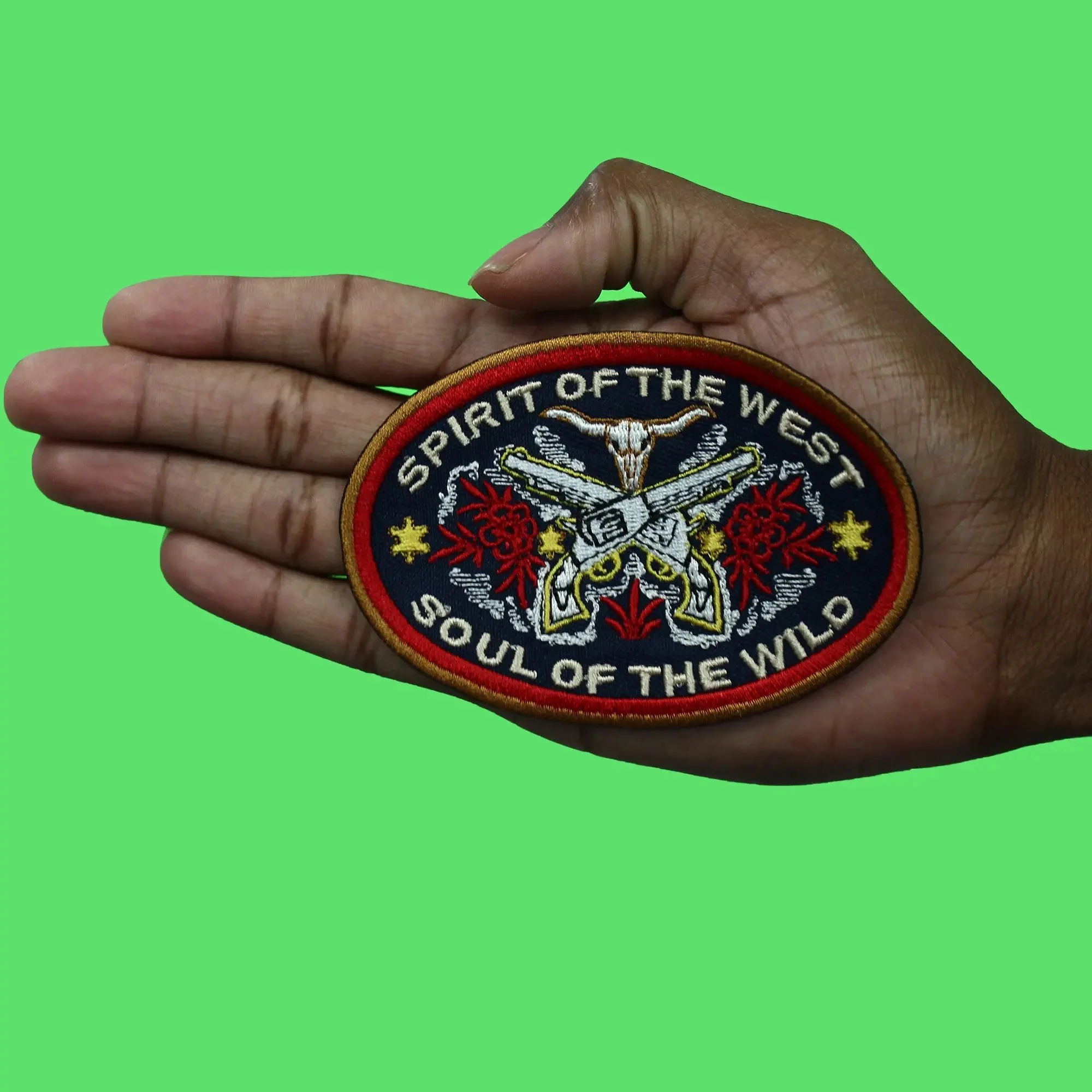 Western Spirit Of The West Patch Soul Of The Wild Embroidered Iron On - Image 2