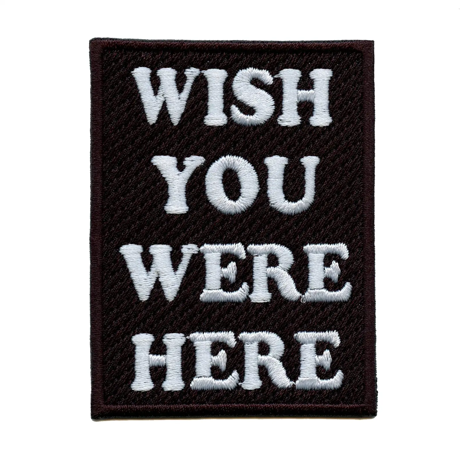 Wish You Were Here Patch Script Box Logo Embroidered Iron-On
