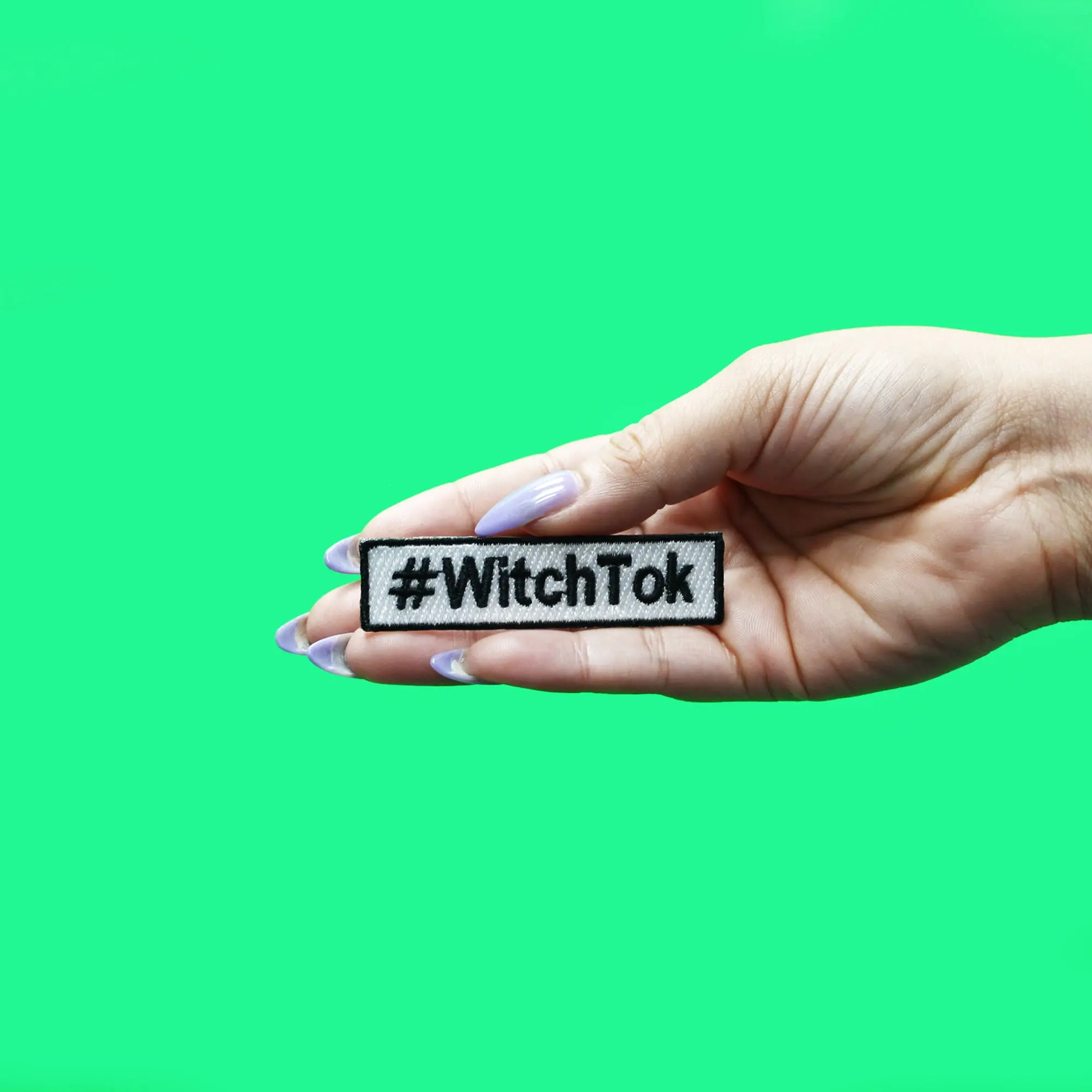 #WitchTok Patch Popular Hashtag Embroidered Iron On - Image 2