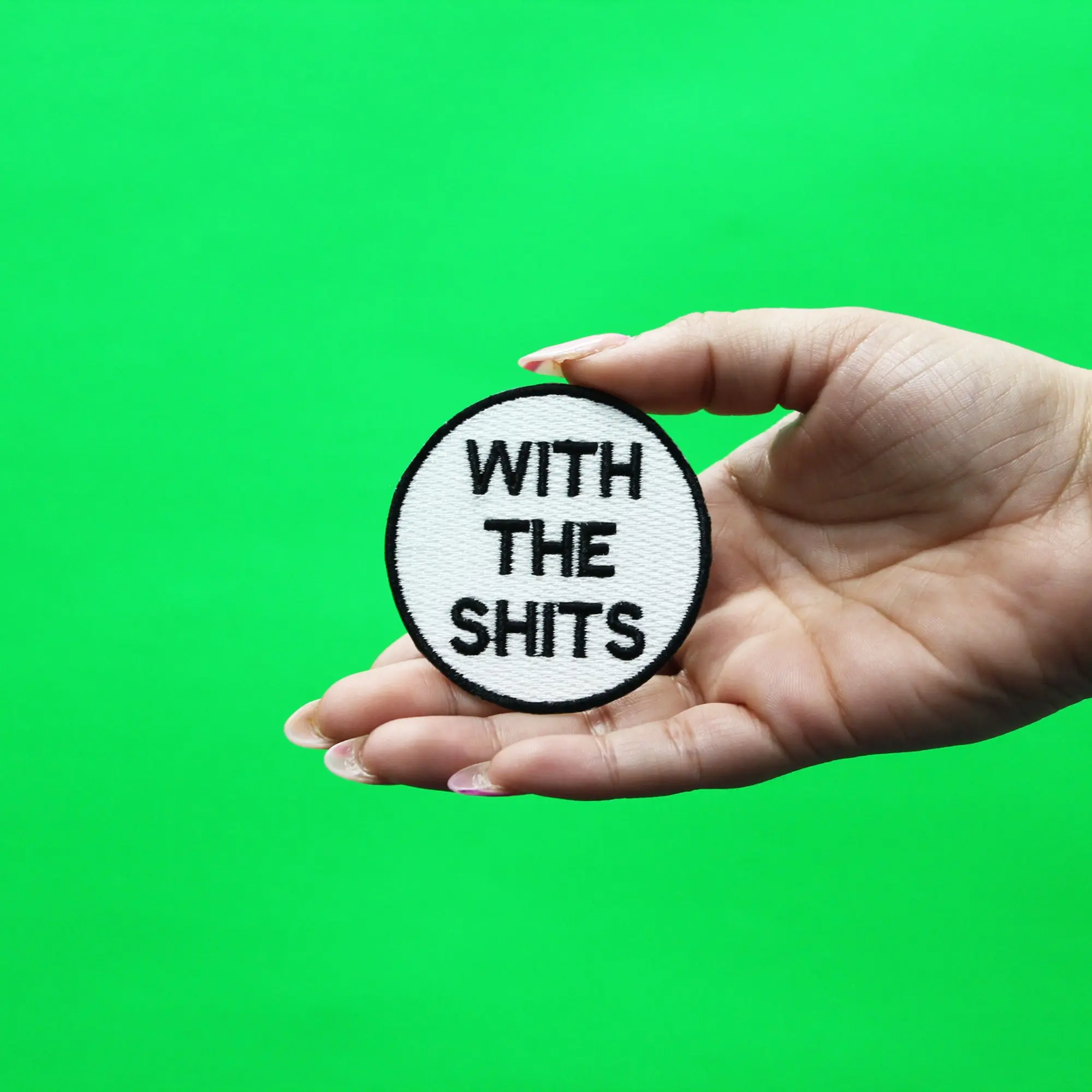 With The S**ts Iron On Patch - Image 2